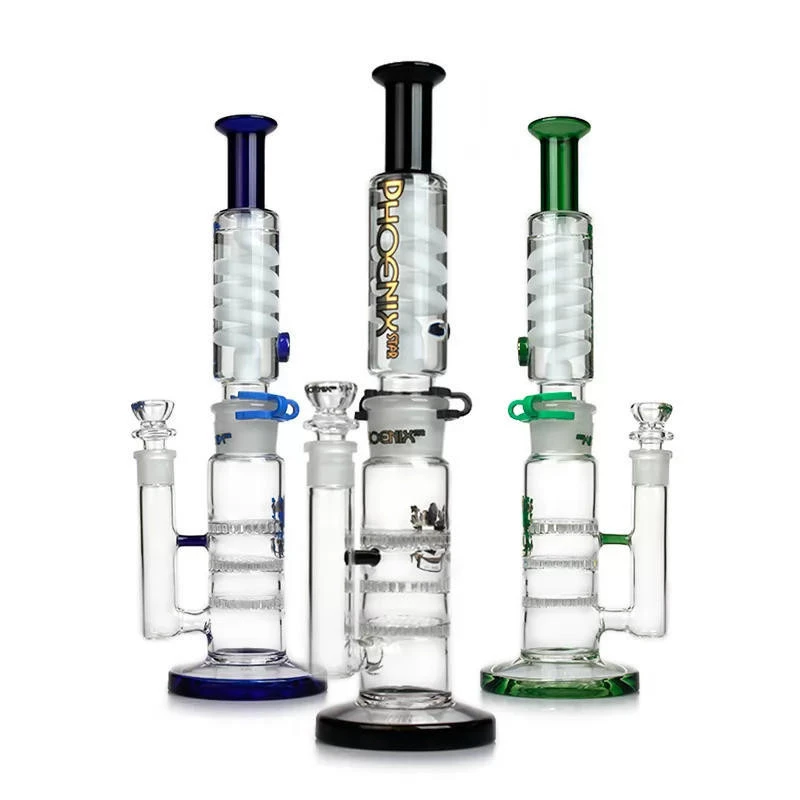 PHOENIX STAR FREEZABLE COIL WATERPIPE WITH TRIPLE HONEYCOMB PERC 14 WP100206