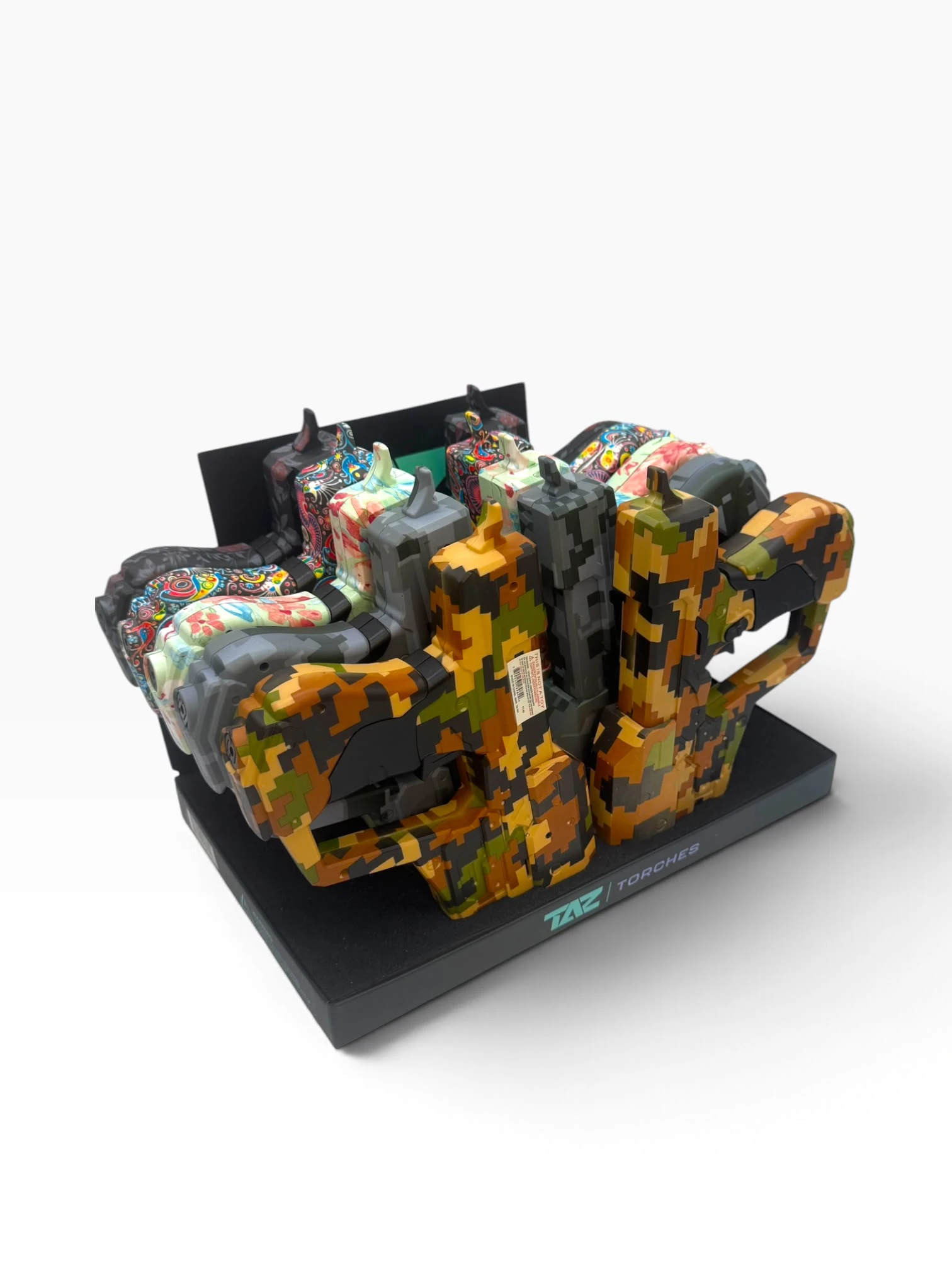 TAZ PRINTED PATTERNS GUN TORCH LIGHTER - DISPLAY OF 10 (TT-82A)