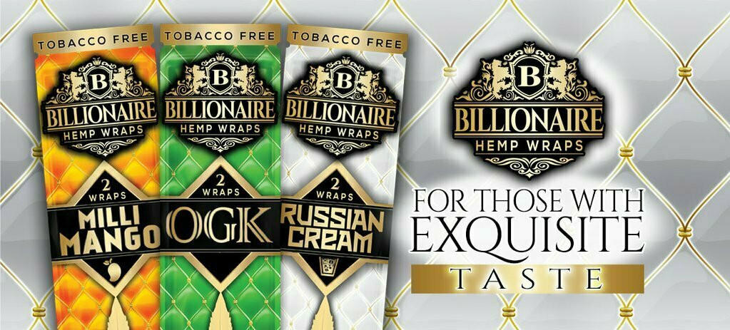  BILLIONAIRE HEMP WRAPS -  2CT/25PK 