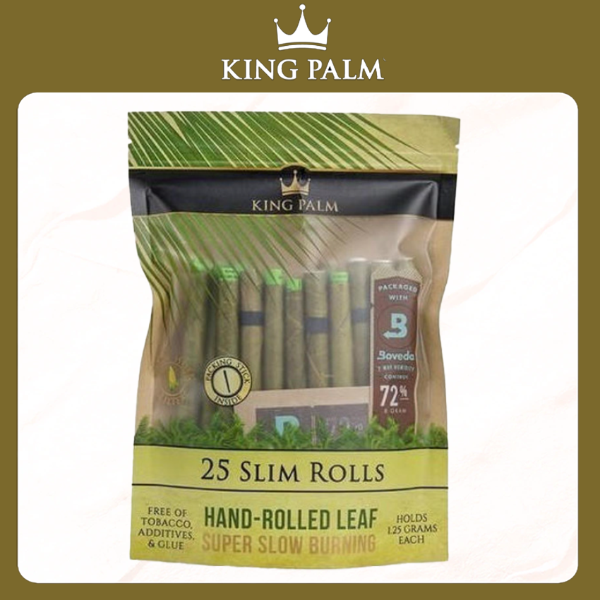KING PALM SLIM SIZE 25CT POUCHES DISPLAY BOX ( 8CT )