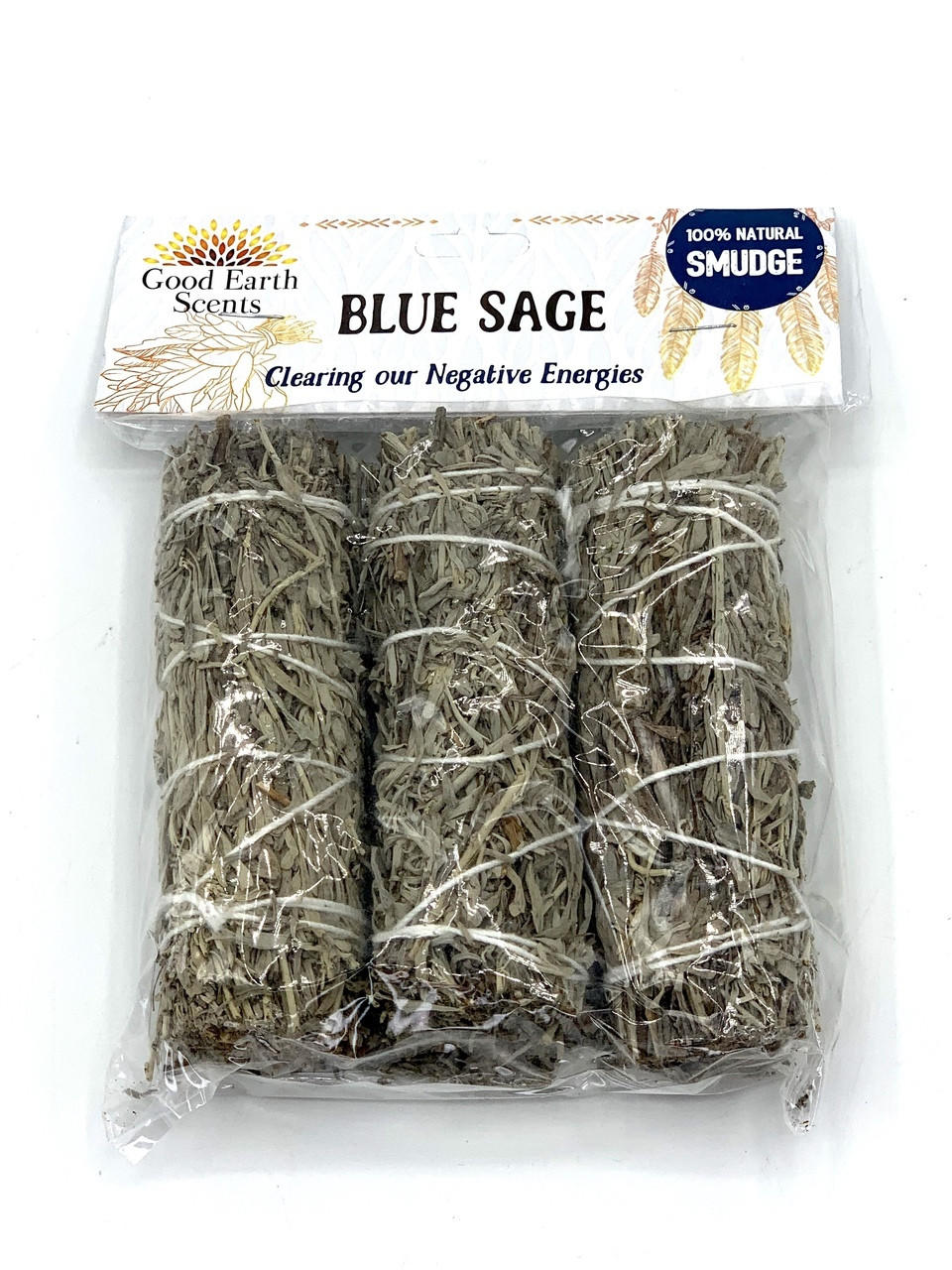  DHUPA BLUE SAGE SMUDGE 4" - 3CT 