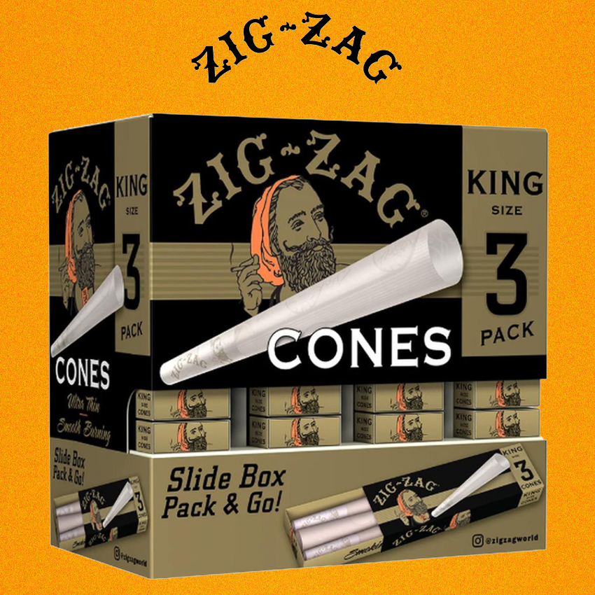 ZIG-ZAG KING PRE-ROLLED CONES - 36CT