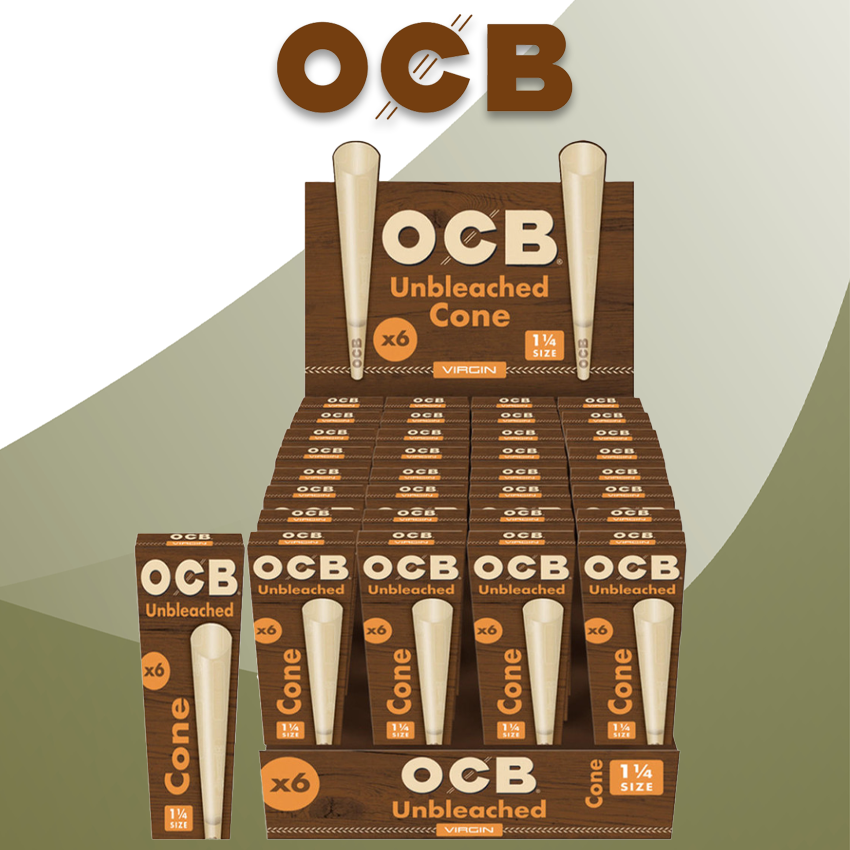 OCB VIRGIN 1 1/4 UNBLEACHED CONE - 32CT