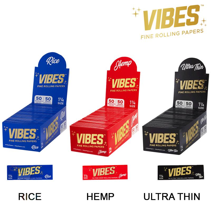  VIBES FINE ROLLING PAPERS KING SIZE SLIM (33 PAPERS/ 50 BOOKS) 