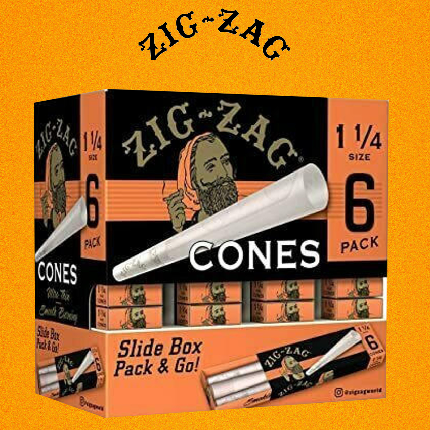 ZIG-ZAG 1 1/4 PRE-ROLLED CONES - 36CT