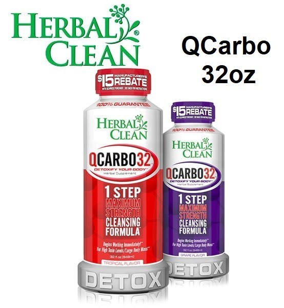  HERBAL CLEAN 32OZ - QCARBO SAME-DAY DETOX DRINK 