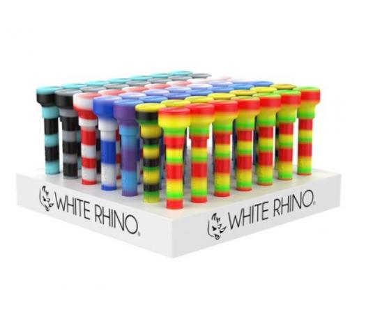  WHITE RHINO SILICON DABTAINER - DISPLAY OF 49CT 