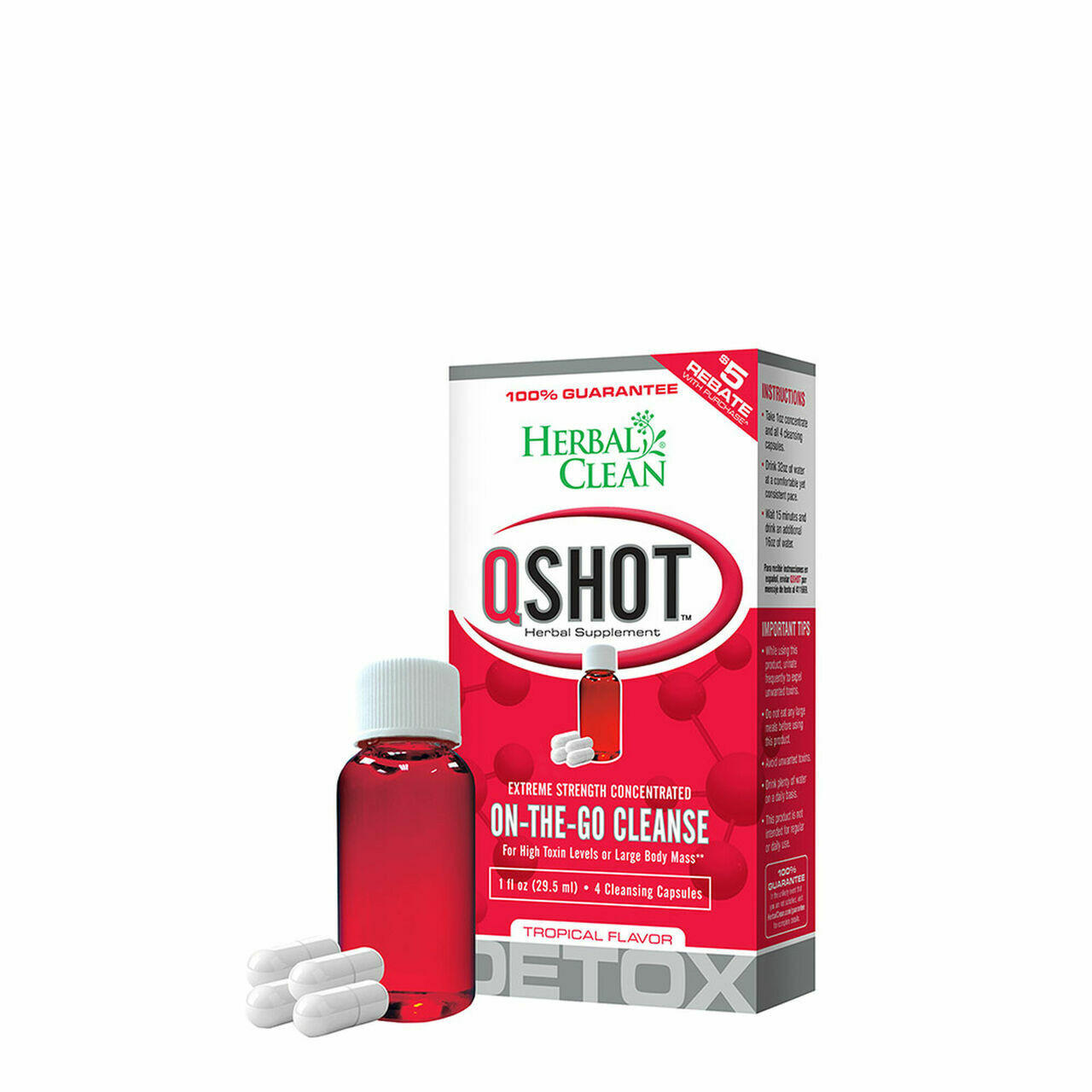  HERBAL CLEAN Q-SHOT ON THE GO CLEANSE - 1OZ 