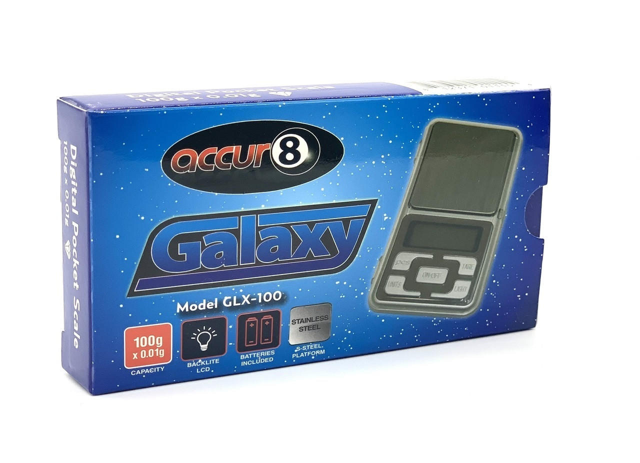  ACCUR8 GALAXY GLX-100 POCKET SCALE 100g x 0.01g (SCALE96) 