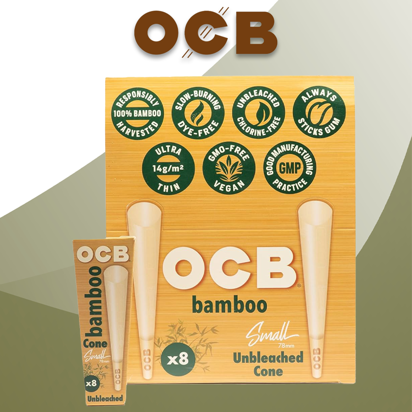OCB BAMBOO SMALL 78MM UNBLEACHED CONE - 32CT