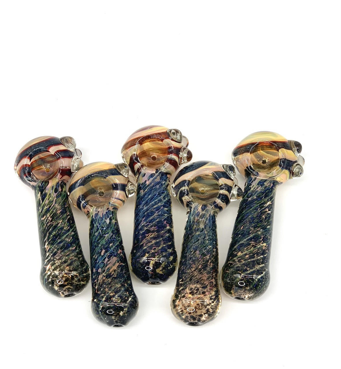  DICHRO HEAD GOLD FUME HANDPIPE 4" - BAG OF 5 (HP885) 