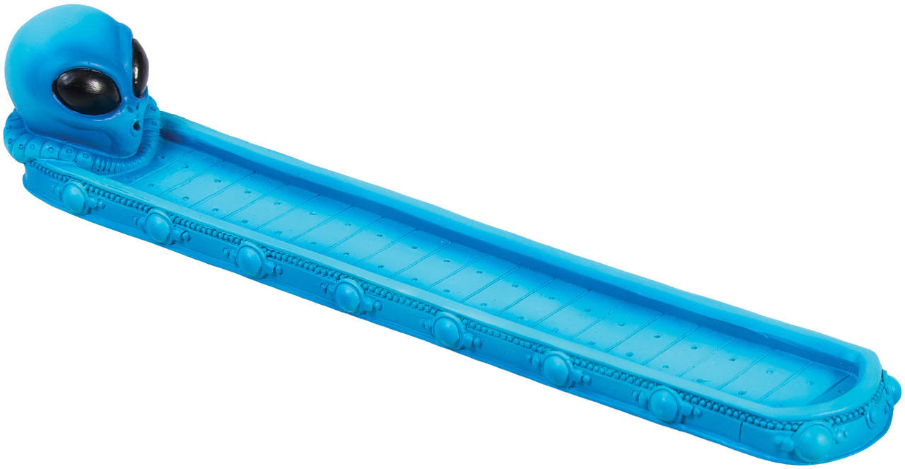  BLUE ALIEN POLYSTONE INCENSE BURNER 