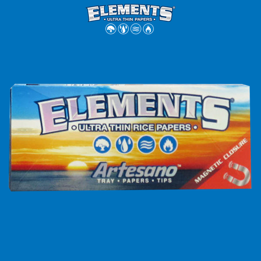 ELEMENT KING SIZE SLIM ARTESANO ROLLING PAPERS DISPLAY - 15 BOOKS PER DISPLAY