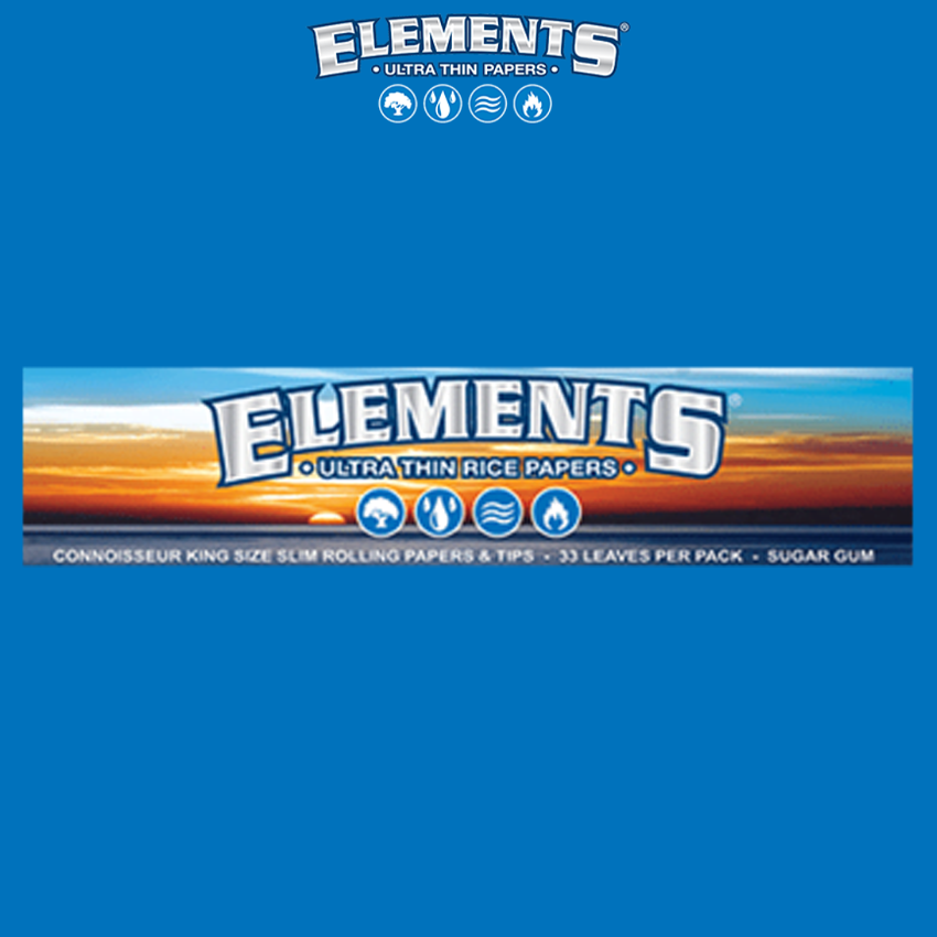 ELEMENTS CONNOISSEUR - ULTRA THIN KING SIZE SLIM PAPERS WITH TIPS - 24CT