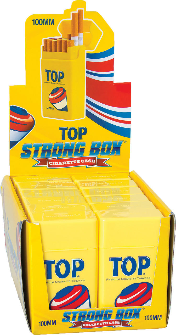  TOP STRONG BOX CIGARETTE CASE FOR 100'S - 12CT 