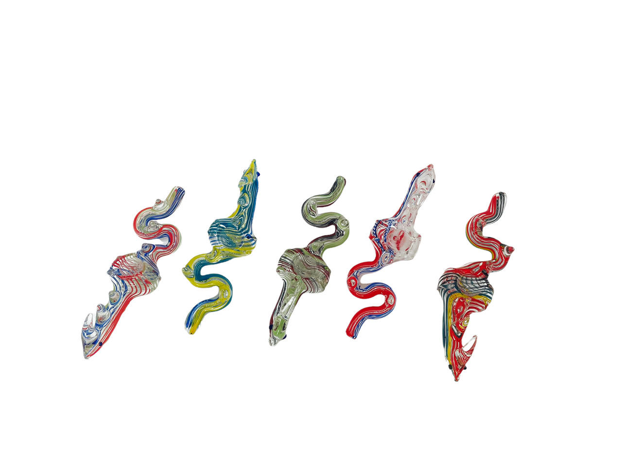  DRAGON SHAPE LINE WORK HANDPIPES 6.5" - BAG OF 4 (HP937) 