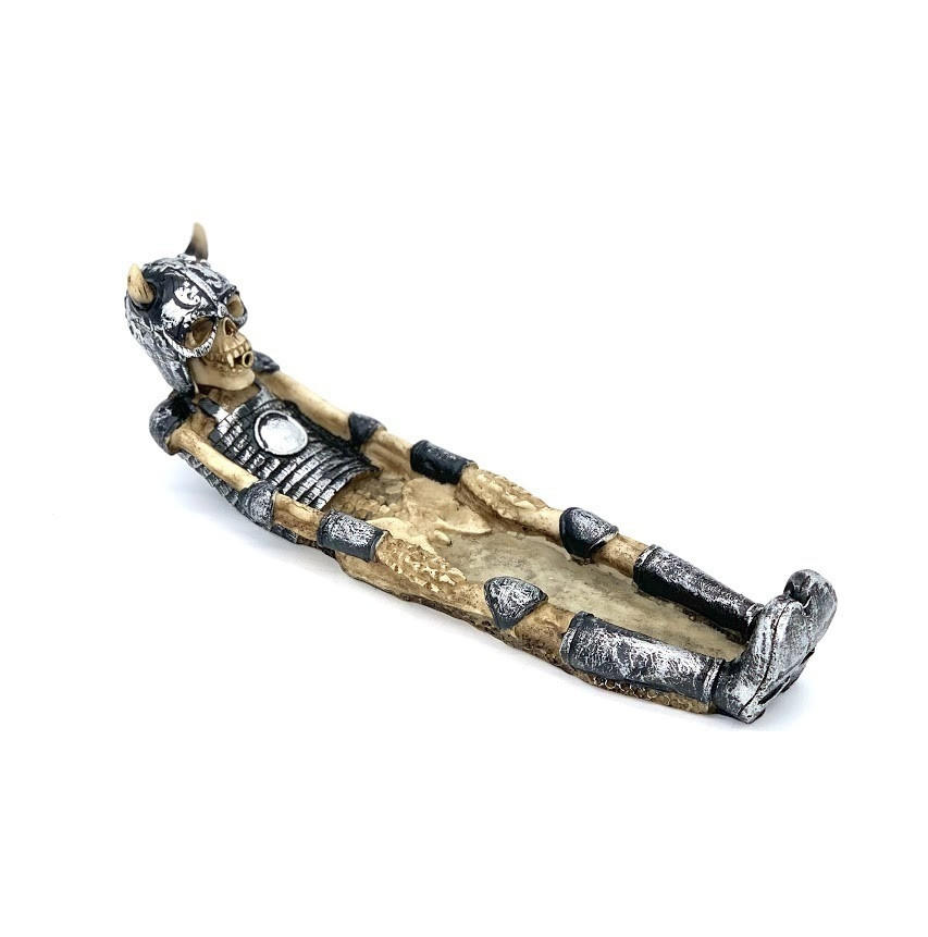  ARMOR SKELETON INCENSE STICK HOLDER 11" (BURNER5) 