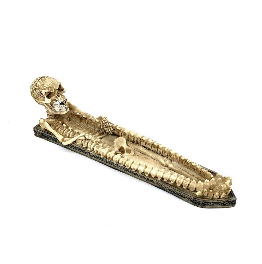  BARE SKELETON INCENSE STICK HOLDER 11" (BURNER6) 