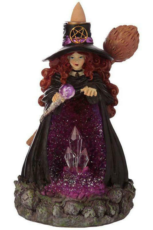  PURPLE WITCH BACKFLOW CONE BURNER WITH LED 7" 