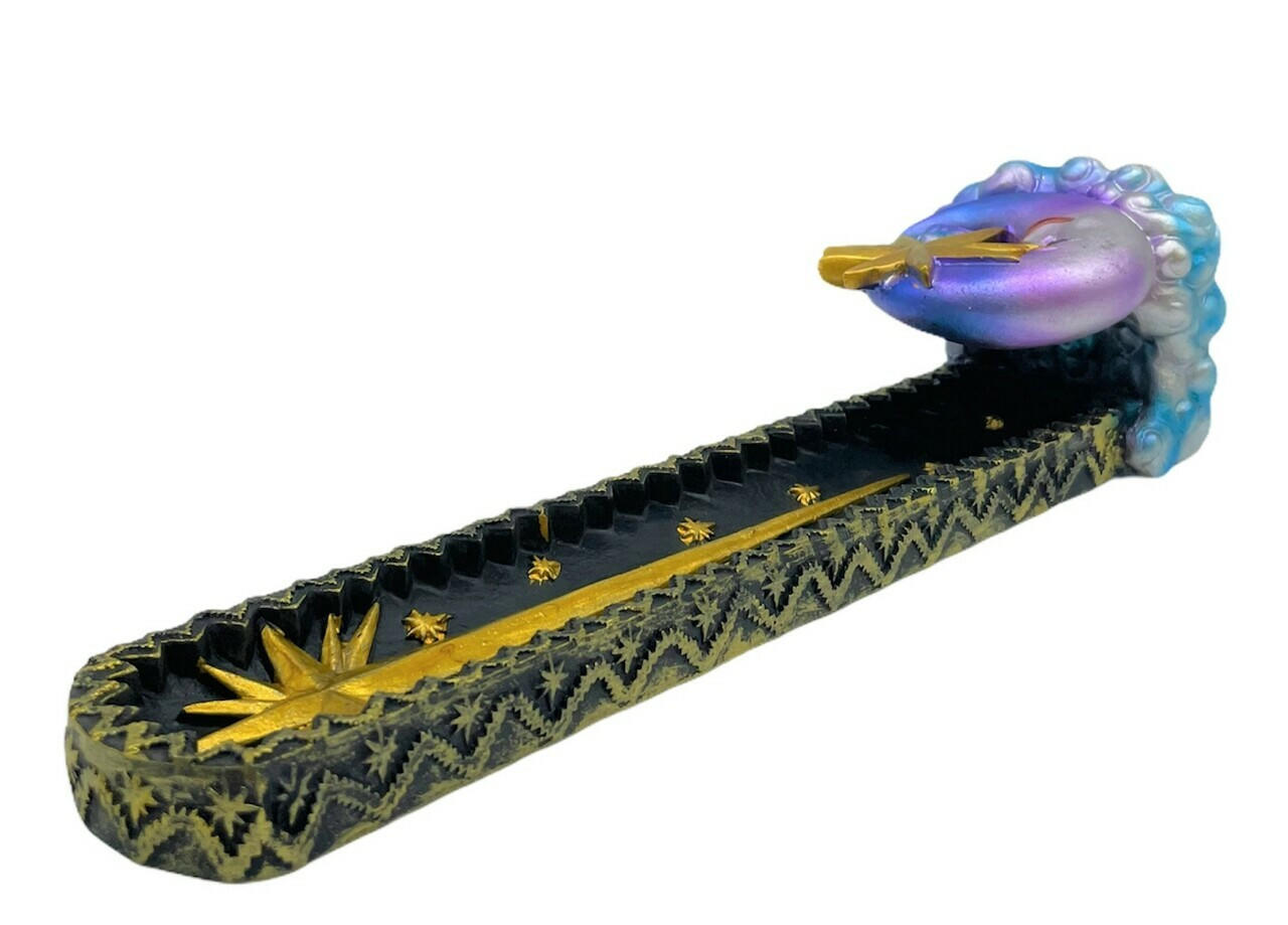  MOON & STAR POLYSTONE INCENSE BURNER 9" (IB60) 