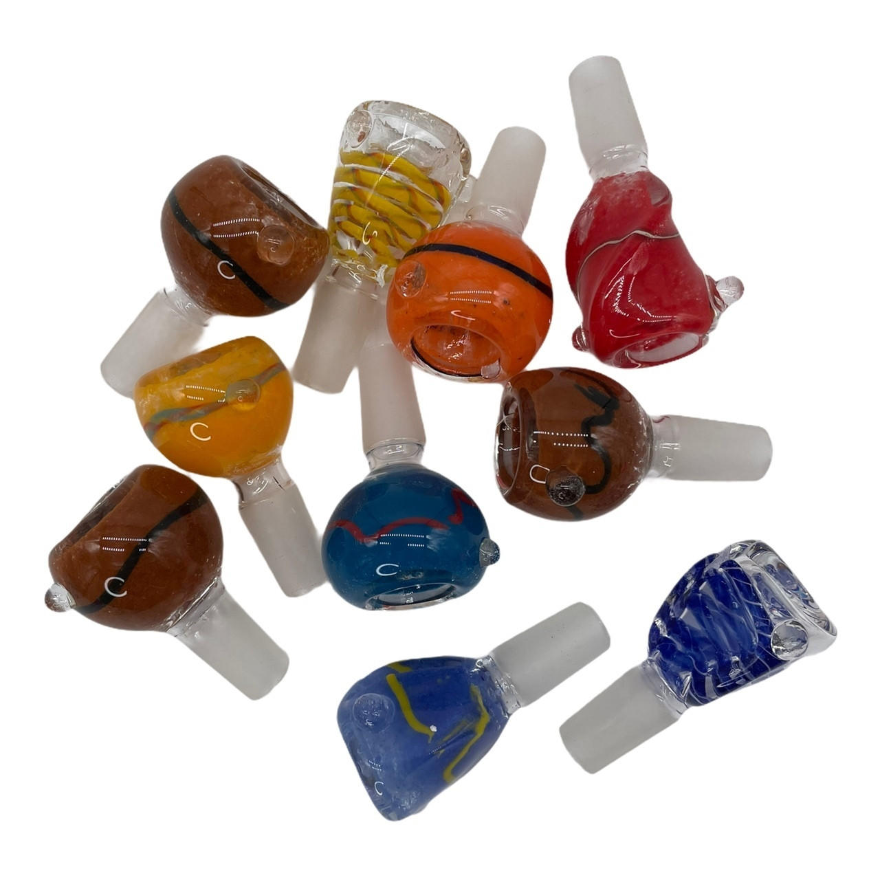  14MM MIXED COLOR & DESIGN SLIDERS BAG OF 10CT 