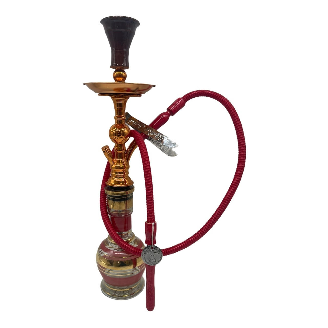  KHALIL MAMOON SAFARI GOLD SINGLE HOSE HOOKAH 22" 
