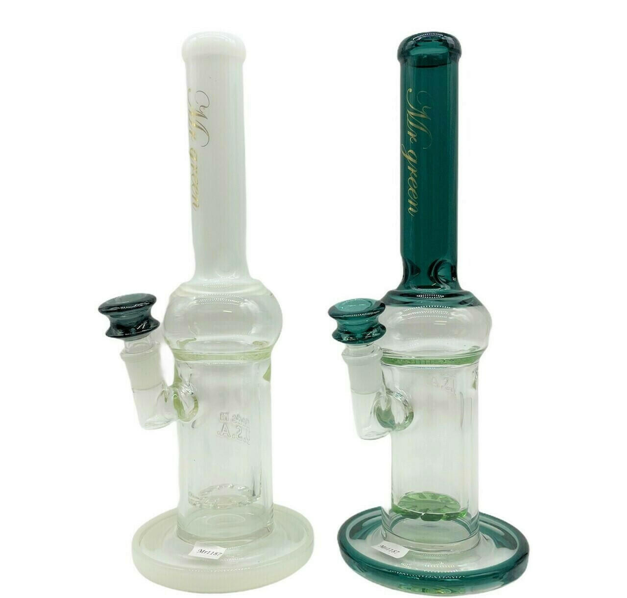  MR. GREEN DUAL COLOR STRAIGHT BASE WATERPIPE 14" (WP100006) 