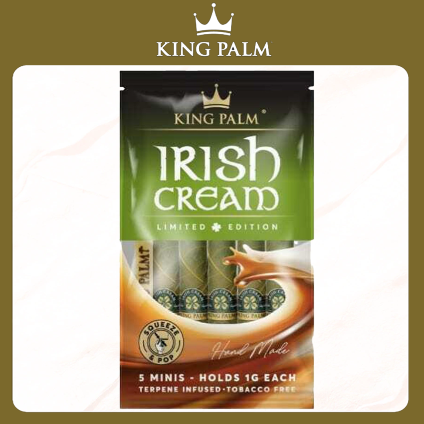 KING PALM 5 MINI IRISH CREAM LIMITED EDITION CONE DISPLAY - 15CT