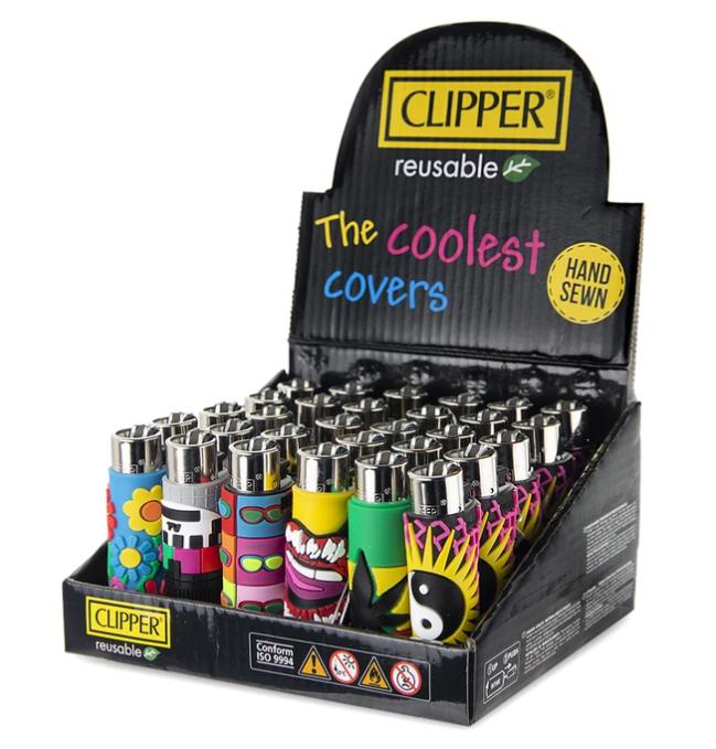 Clipper Lighter Pop Cover Edition - Leaves 30pk – 4aceswholesale