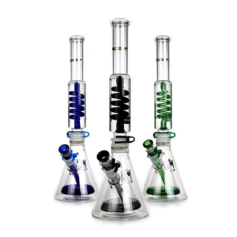 PHOENIX STAR FREEZABLE COIL BEAKER WITH CONE PERC WATERPIPE 18 WP100233