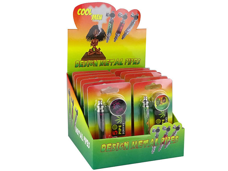  METAL PIPE WITH GRINDER AND SCREENS DISPLAY - 12CT 