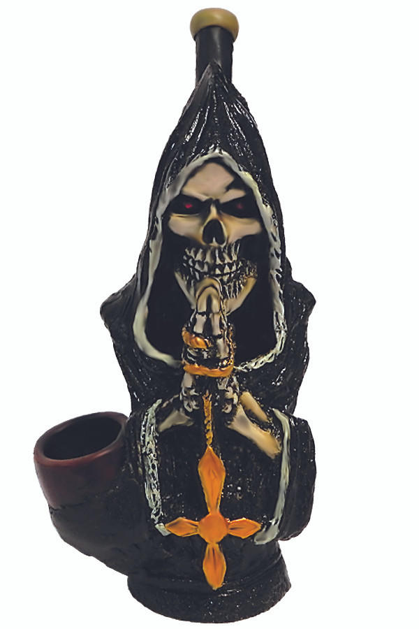 PICHINCHA HAND CRAFTED PRAYING DEATH HANDPIPE 7