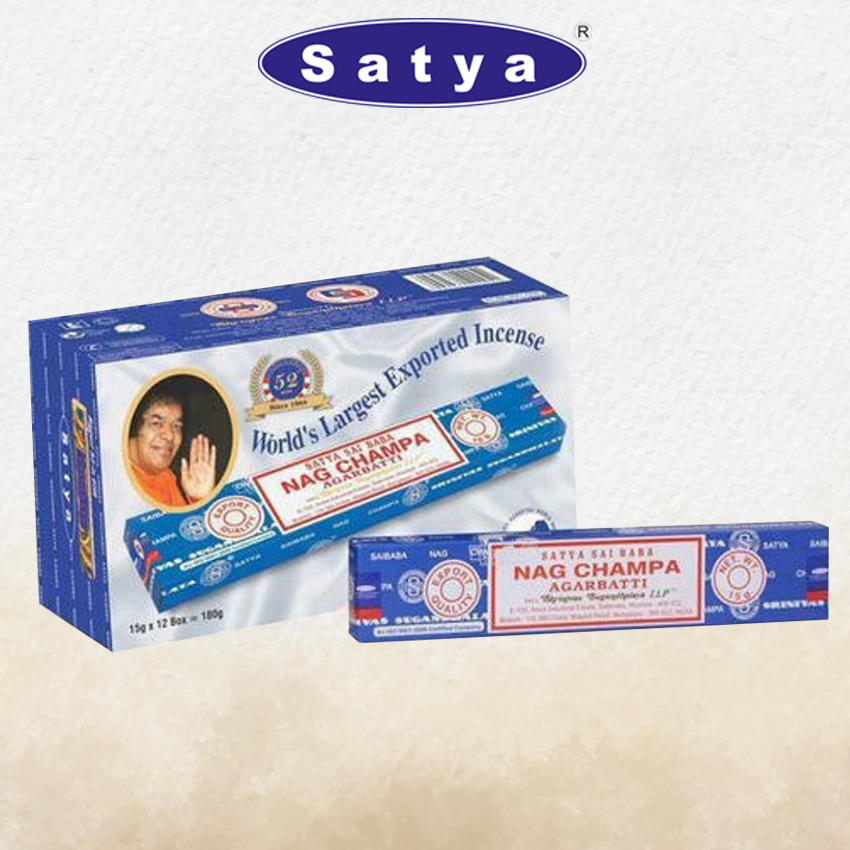 SATYA - SAI BABA NAJ CHAMPA INCENSE - 12CT