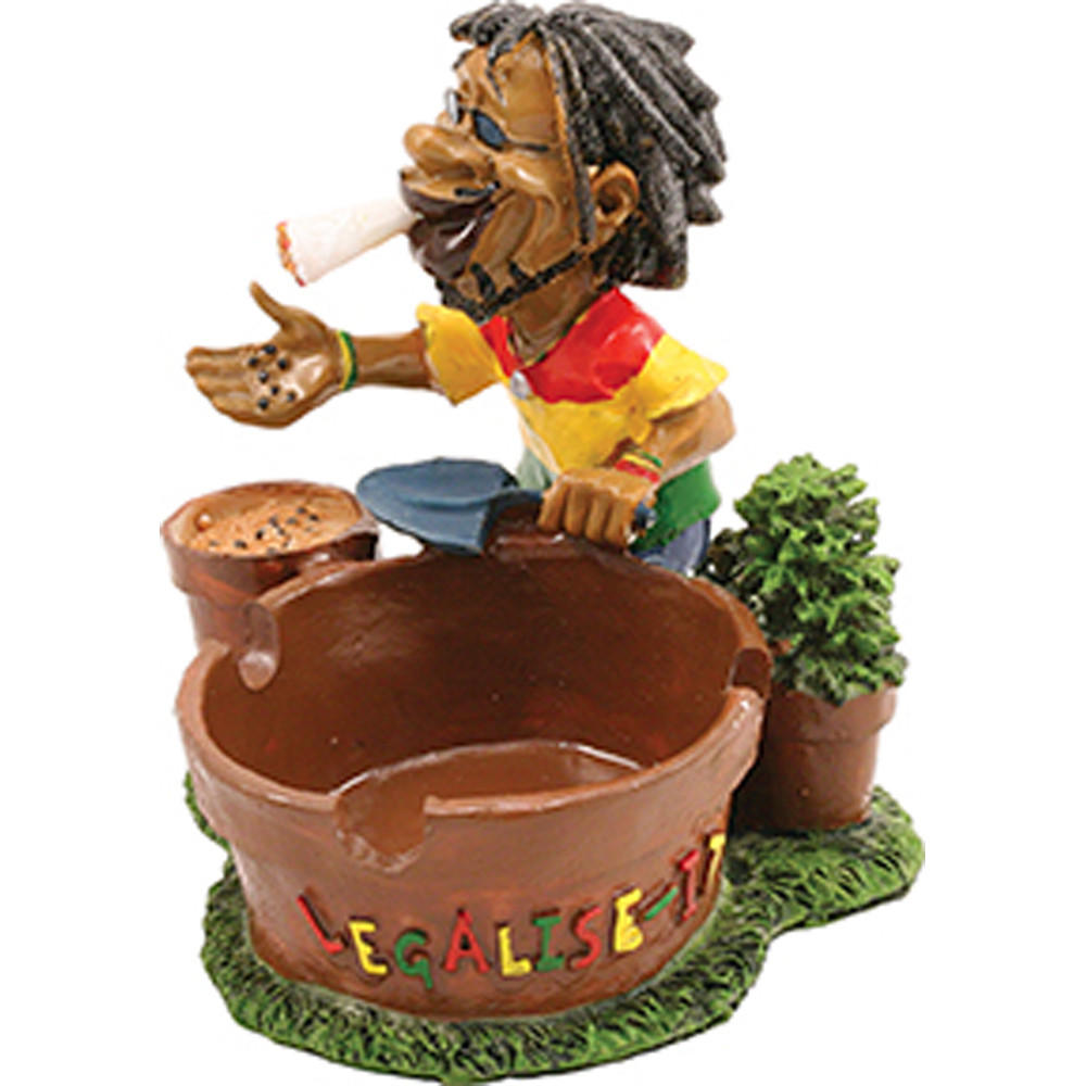 JAMAICAN POLY RESIN ASHTRAY LT121 - 1CT