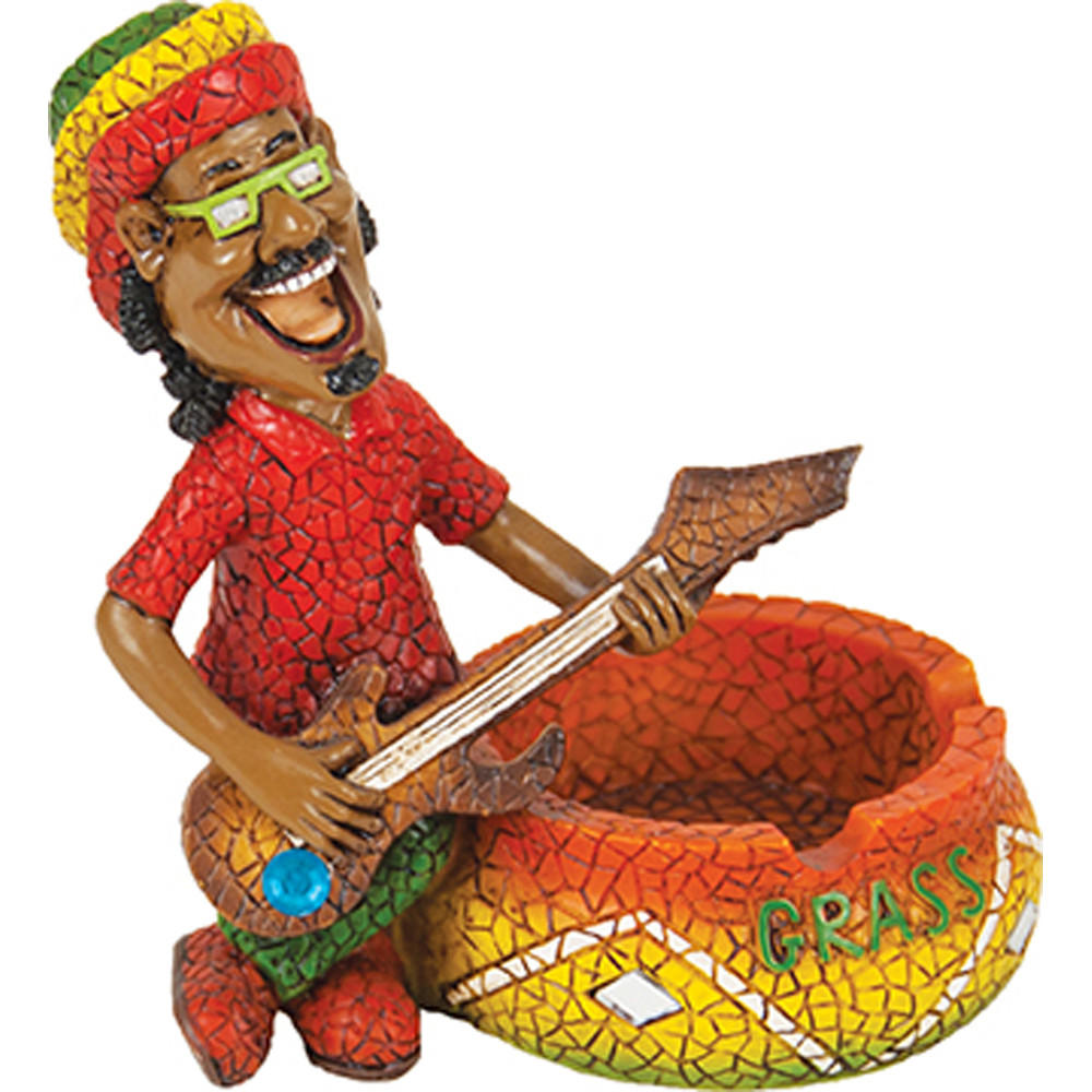 JAMAICAN POLY RESIN ASHTRAY LT130 - 1CT