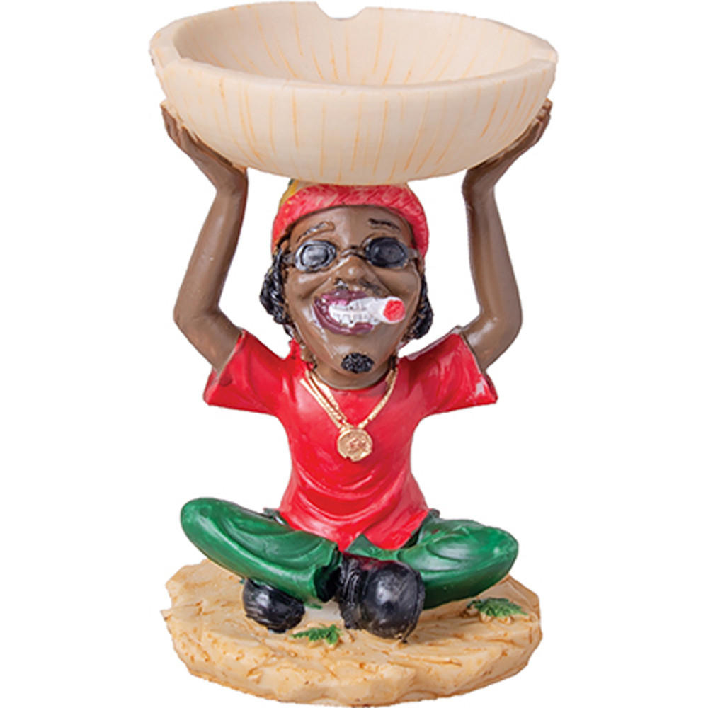 JAMAICAN POLY RESIN ASHTRAY LT194 - 1CT