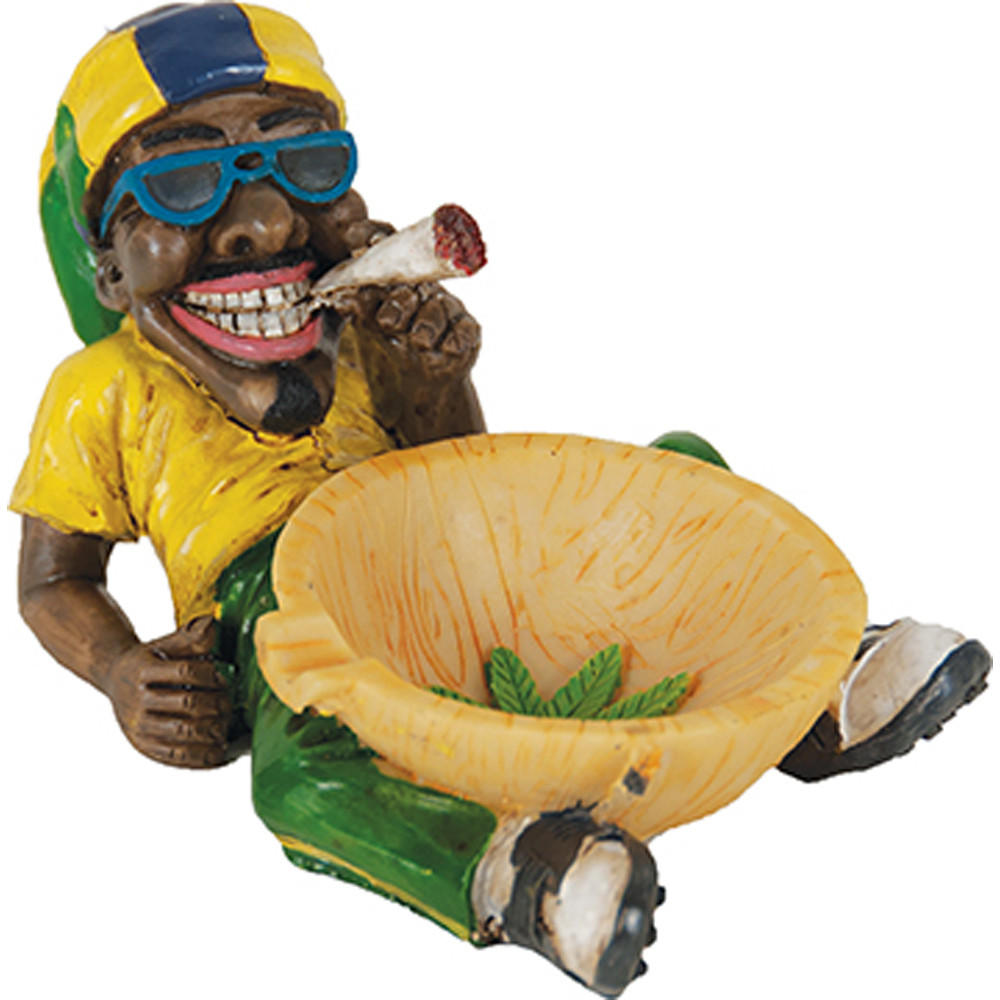 JAMAICAN POLY RESIN ASHTRAY LT46 - 1CT
