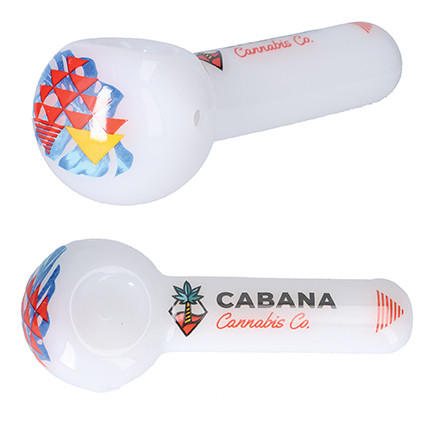  CABANA CANABIS CO WHITE SPOON HANDPIPE 5" (PH110W) 