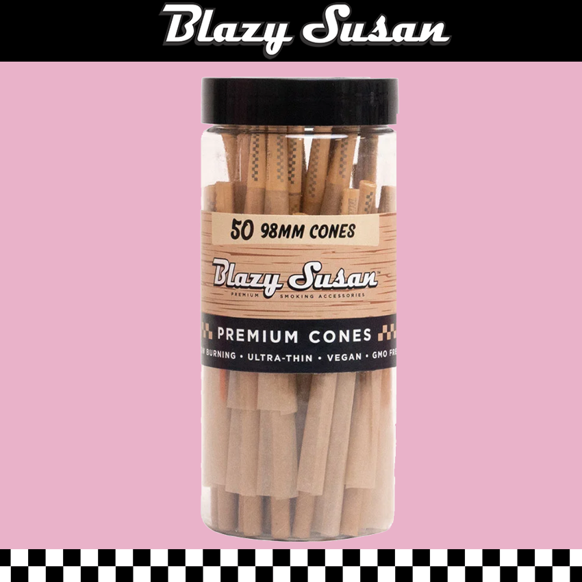 BLAZY SUSAN UNBLEACHED CONES 98MM - 50CT