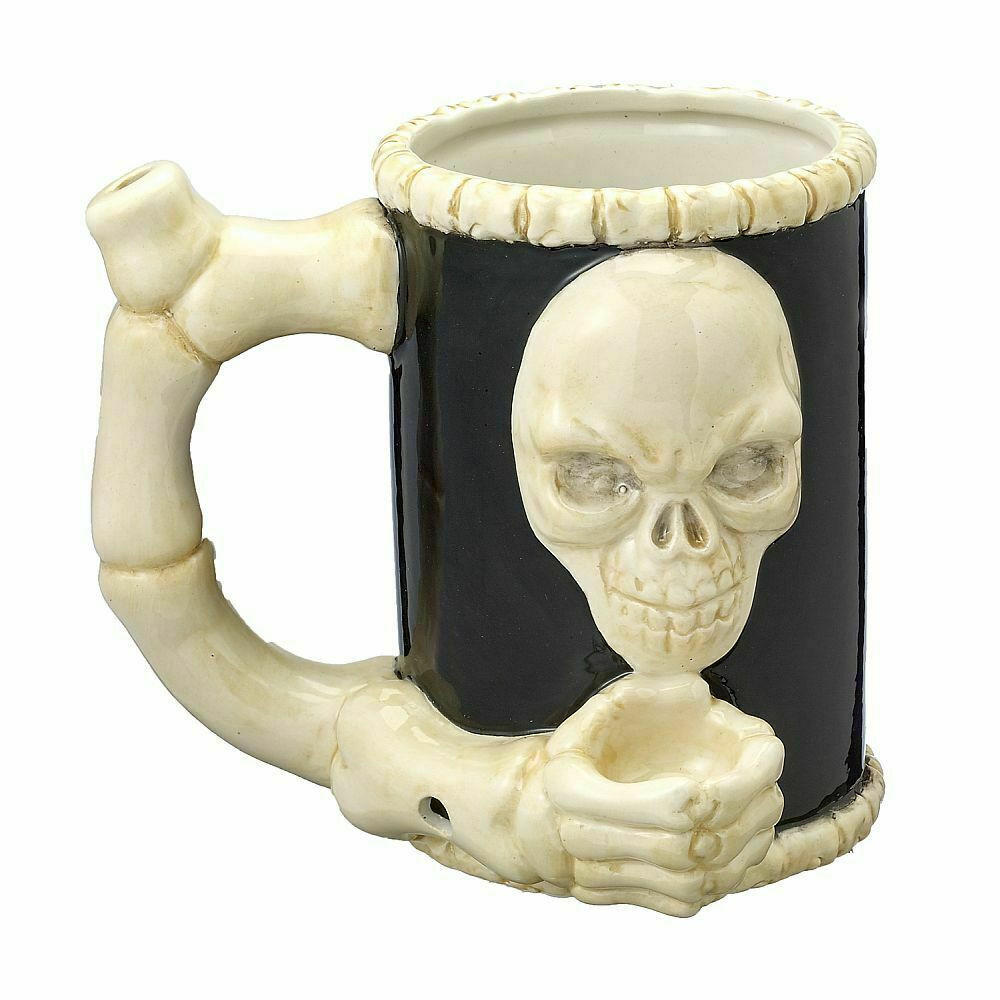 SKULL BONE MUG CERAMIC HANDPIPE - 1CT