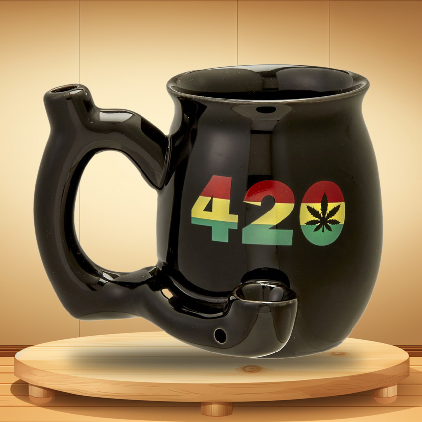 RASTA 420 MUG CERAMIC HANDPIPE - 1CT