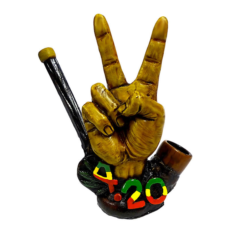HAND CRAFTED PEACE 420 HANDPIPE 7