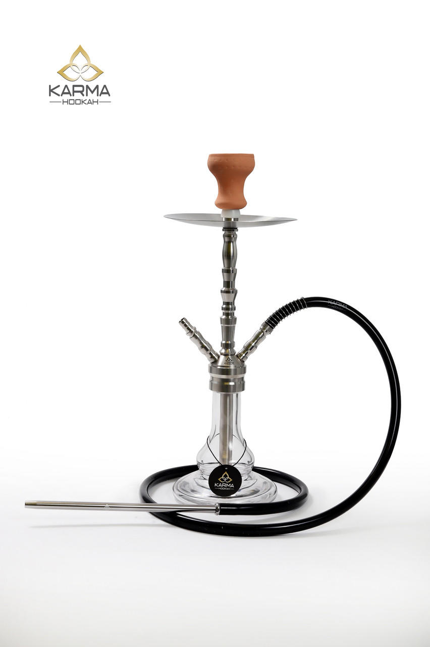 KARMA RIGEL 2 HOSE HOOKAH - STAINLESS STEEL 22 HOOKAH199