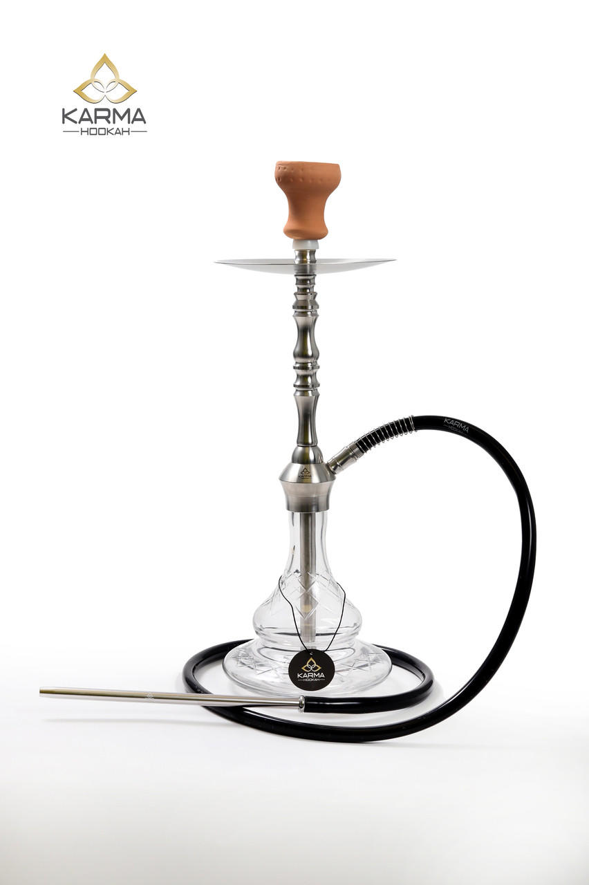KARMA VEGA 1 HOSE HOOKAH - STAINLESS STEEL 26 HOOKAH200
