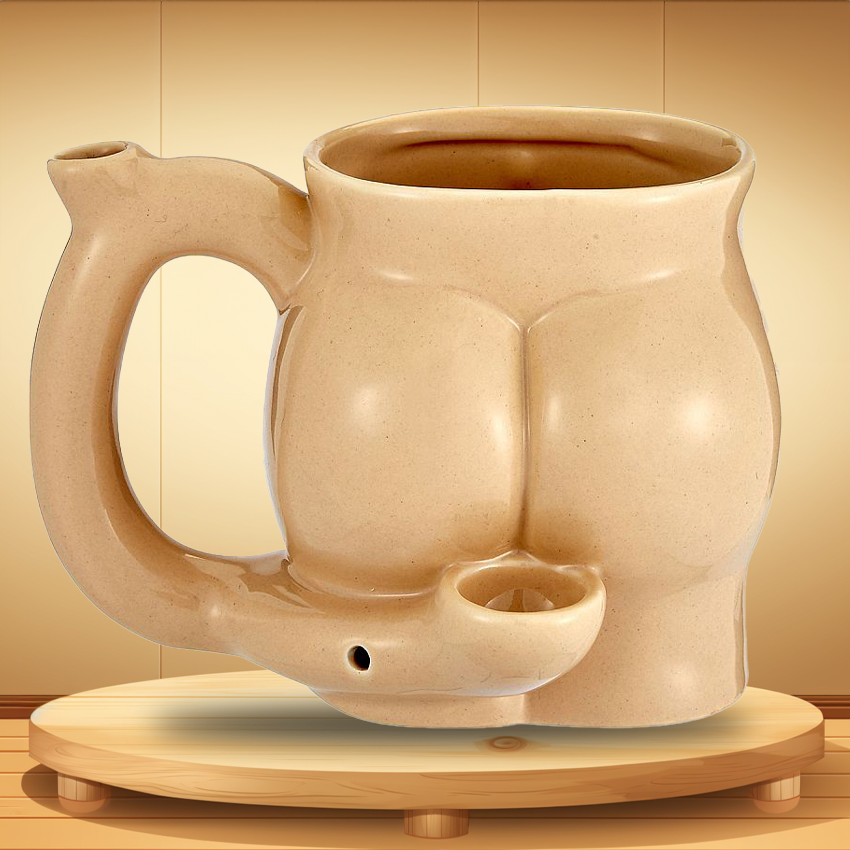 BUTT ROAST and TOAST MUG CERAMIC HANDPIPE - 1CT