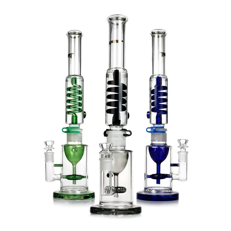 PHOENIX STAR FREEZEABLE COIL WITH CONE AND DISC PERC WATERPIPE 18 WP100631