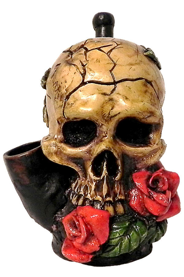 PICHINCHA HAND CRAFTED ROSE SKULL HANDPIPE 7
