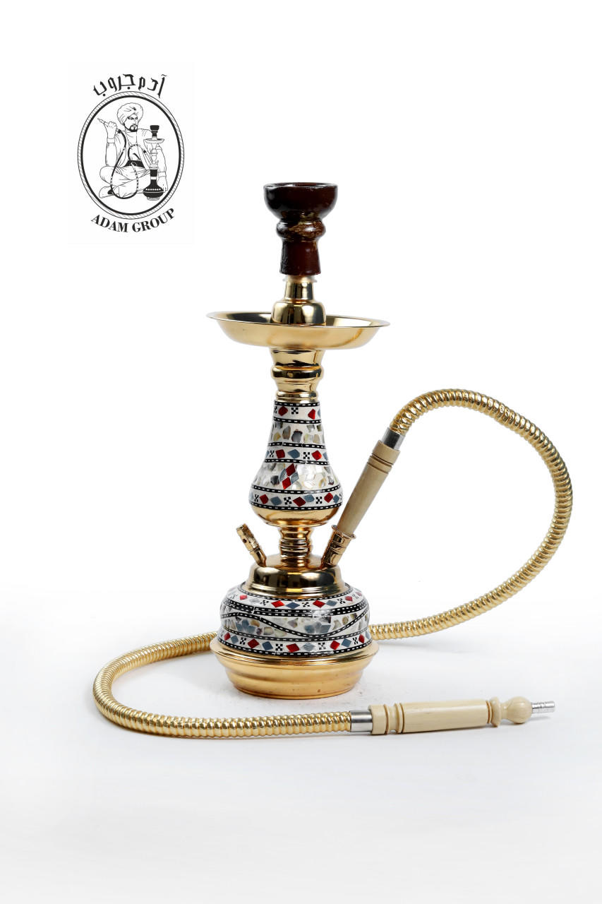 ADAM GROUP BURBERRY SHELL LAMP SINGLE HOSE HOOKAH 16 - GOLD
