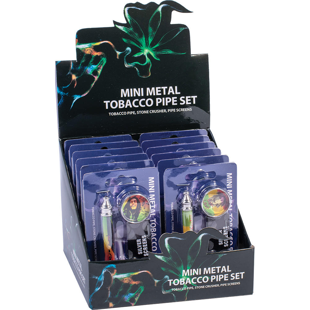 DESIGNER PIPE WITH CAP and GRINDER - 12CT DISPLAY