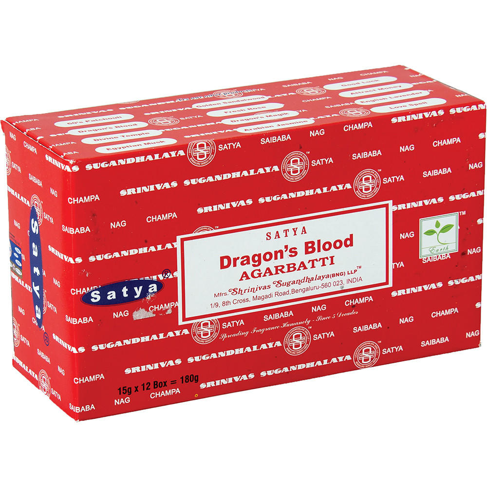 SATYA - DRAGONS BLOOD INCENSE STICKS - 12CT